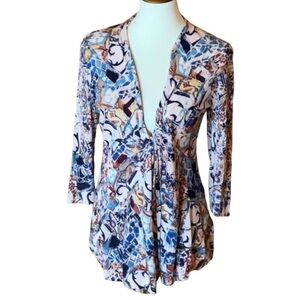 Sparrow Talavera print cardigan sweater By Anthropologie Size Medium